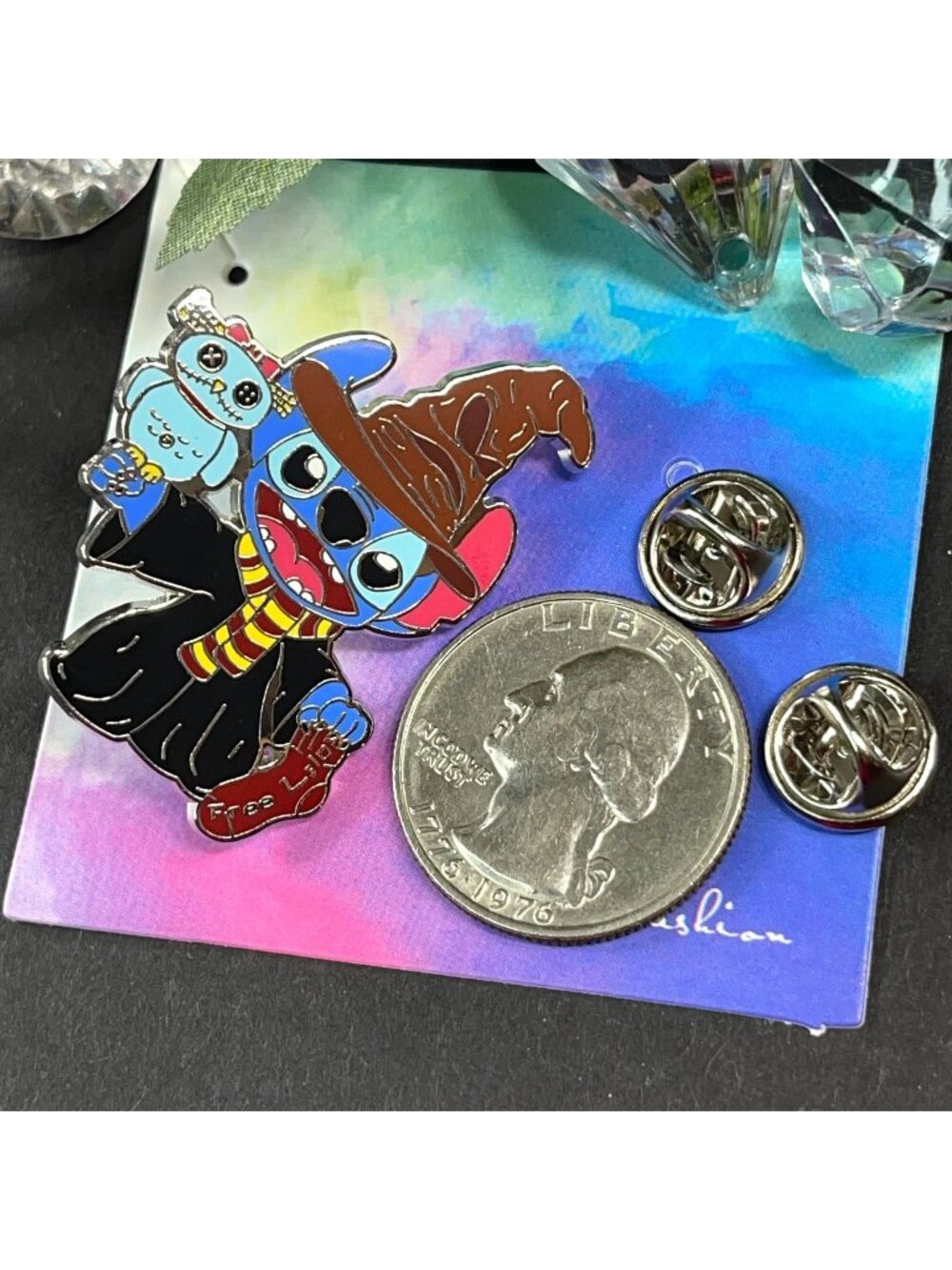 Stitch Scrump Lapel Pin Witch Hat Sock Neck Scarf Brooch Badge Jewelry Gift Pin